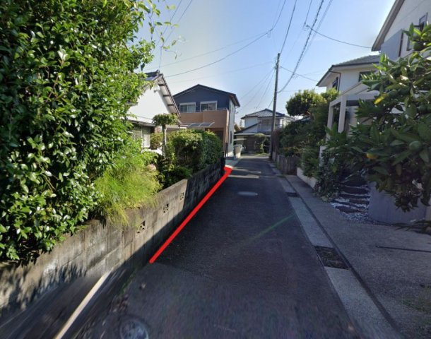 吉村町引土の前面道路含む現地写真
