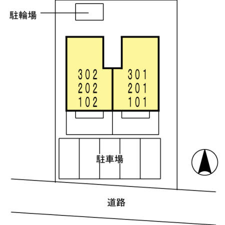 ファミールシミズ　Ｄの区画図