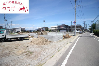 【外観】 | 芳賀小学校・郡山第四中学校区　GRADLE GAEDEN 郡山市横塚　第１１　全５棟　２号棟 | 南側から見た現状写真です！　日当たり良好の物件です♪