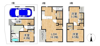 【間取り】 | 紫竹西南町貸家