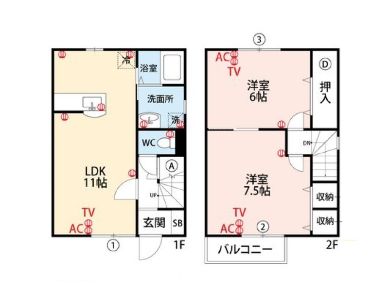 MerveillePlace壱番館の間取り|使い勝手の良い間取りです♪