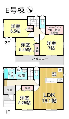 【同施工物件ご案内可能】知多市新知字南新生 全6棟 の間取り