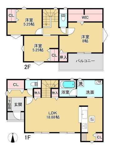 たつの市誉田町福田戸建ての間取り