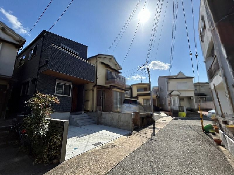 乙訓郡大山崎町字大山崎小字茶屋前の前面道路含む現地写真