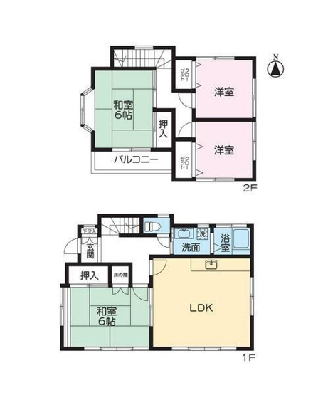 【間取り】 | 瓦葺戸建て