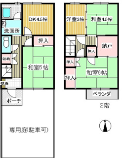 【間取り】 | テラスハウス野瀬I・II