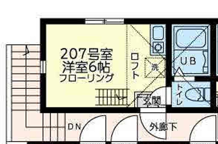 横浜市西区霞ケ丘のアパートの間取り