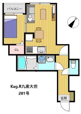kag.R(カグアール) 九産大前の間取り