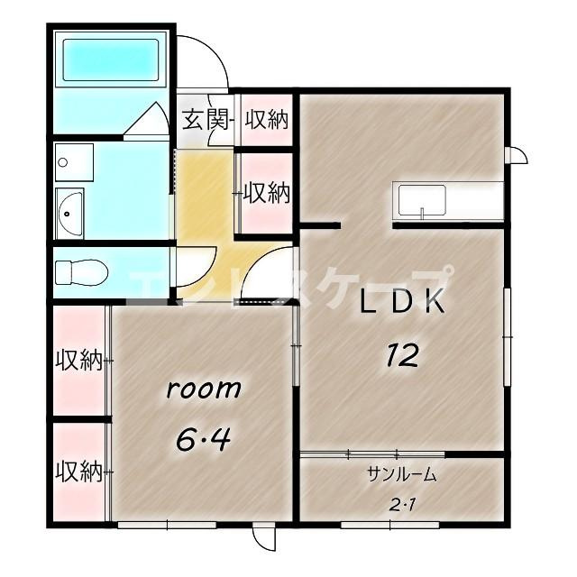 コリーヌの間取り|高崎、前橋のお部屋探しはエンドスケープまで！お客様の理想お聞かせ下さい♪