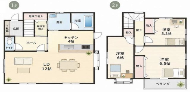【間取り】 | 熊谷市大麻生　中古戸建