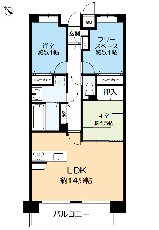 カルム東灘の間取り
