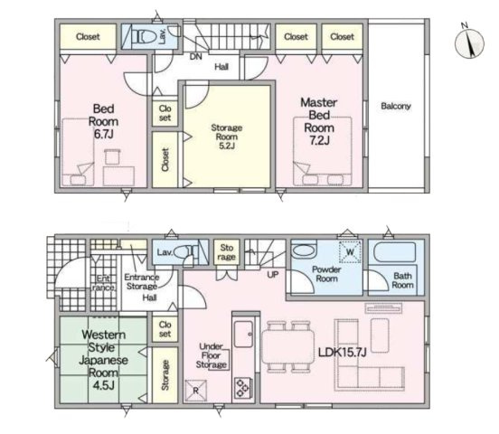 【間取り】 | 瀬戸市美濃池町60『仲介料無料』新築戸建て | 1号棟