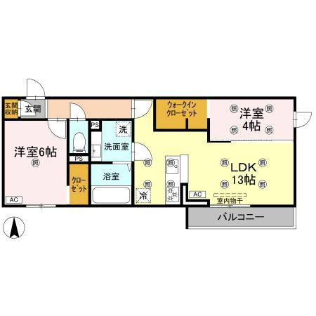 【間取り】 | クランツ古川西 B棟