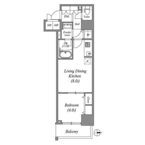 RISING Maison 本町橋の間取り