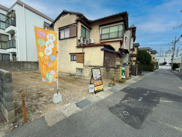 長岡京市調子１丁目の売地の前面道路含む現地写真|【前道】