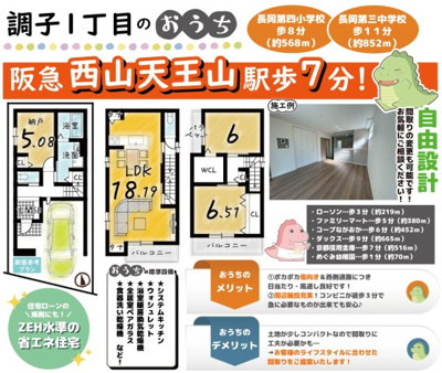 長岡京市調子１丁目の売地の画像