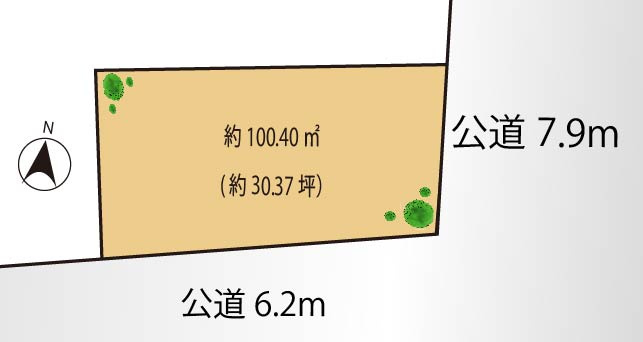 大田区南千束　建築条件付売地の土地図