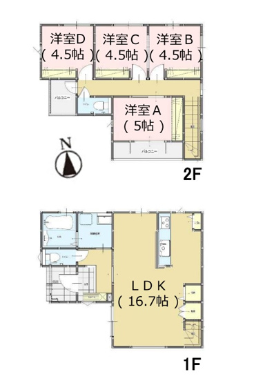 【間取り】 | 福岡市城南区東油山1丁目2期　1号棟（全2棟）【仲介手数料無料・0円】 | 平日、土日祝日もお好きな日時にご見学可能です。お気軽にお問合せ下さい。