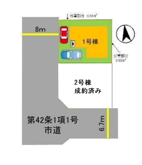 【区画図】 | 福岡市城南区東油山1丁目2期　1号棟（全2棟）【仲介手数料無料・0円】 | 区画図です。1号棟