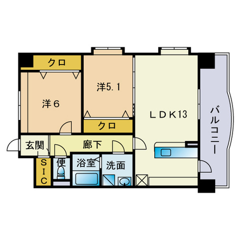 アプリーレ吉塚の間取り
