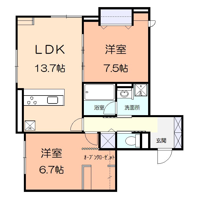 Lotus淵野辺の間取り