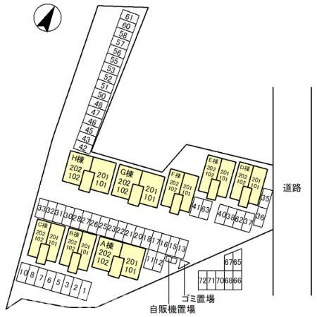 ヴィラ・ブルーノ　Ｃの区画図|他社様掲載物件もまとめてご紹介、ご案内可能です(^^)/