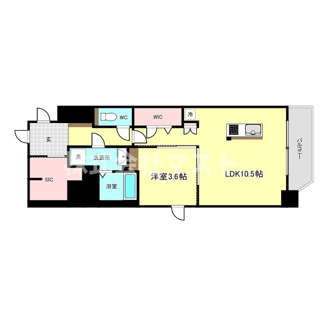 ファーストフィオーレ新町ファジスタの間取り