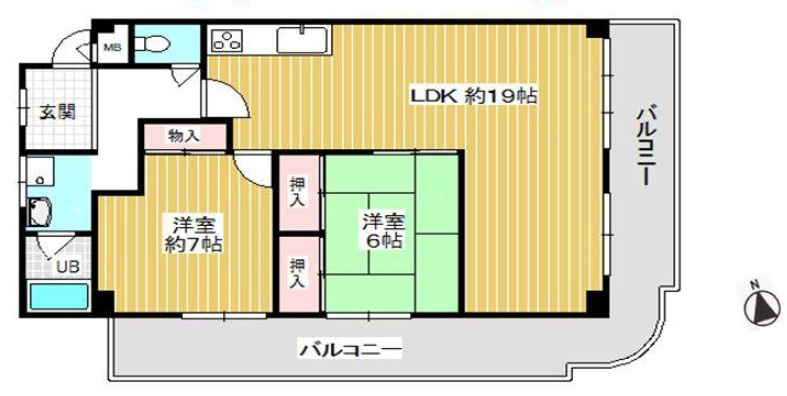 エクシード星が丘の間取り|リビングは広々19帖でご家族の空間としても充分！