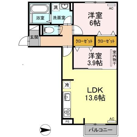 アリエッタ湯野の間取り