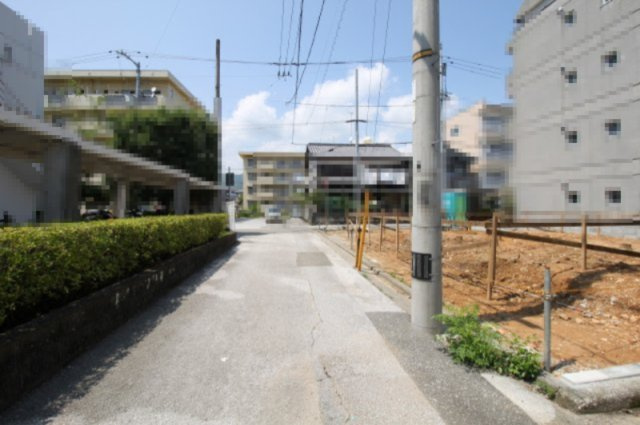 比島町第1　新築戸建　の前面道路含む現地写真|北側　幅　3.84ｍ公道／西側　幅4.0ｍ私道　10.65ｍ公道