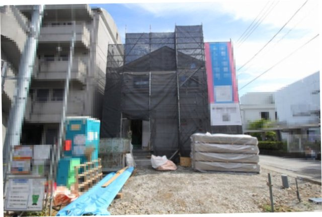比島町第1　新築戸建　の外観|土地面積　 167.77㎡　（約50.75坪）　
建物面積　 106.91㎡   （約32.34坪）
１階　52.24㎡　２階　46.16㎡　（ルーフバルコニー面積8.51㎡含む）
