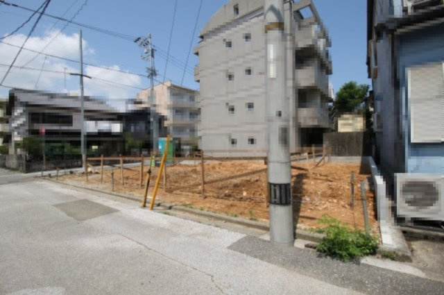 比島町第1　新築戸建　の外観|土地面積　 167.77㎡　（約50.75坪）　
建物面積　 106.91㎡   （約32.34坪）
１階　52.24㎡　２階　46.16㎡　（ルーフバルコニー面積8.51㎡含む）