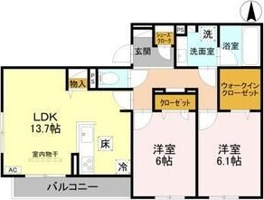 D-ROOM甲子園口の間取り