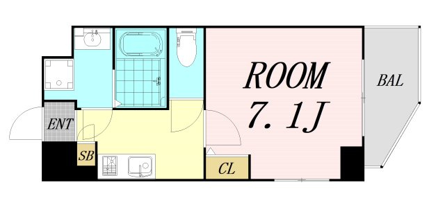 エイペックス京町堀Ⅱ 仲介手数料無料の間取り