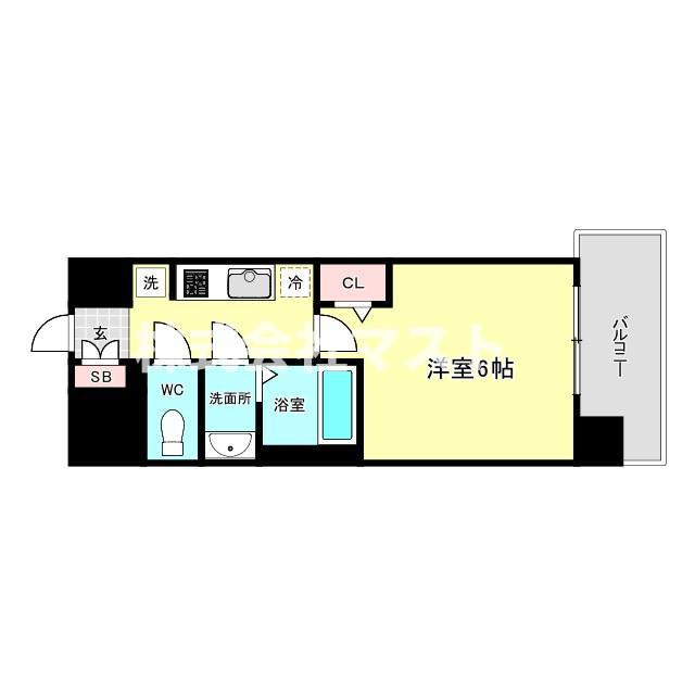 プレリス阿波座Bloomの間取り