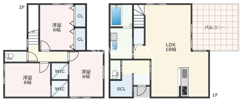 新屋敷戸建の間取り