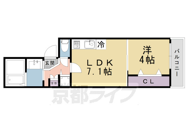 Cocon京都一条の間取り|別タイプの間取りです