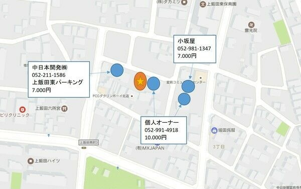 REGALEST上飯田の駐車場