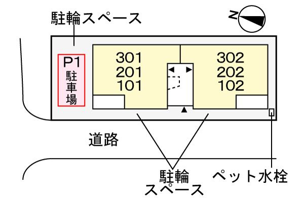 ポルテボヌール本牧の駐車場