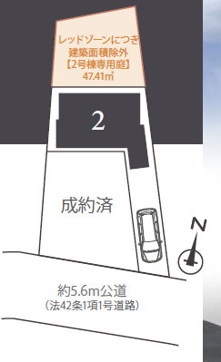 仲介手数料無料　横浜市中区北方町２丁目の区画図