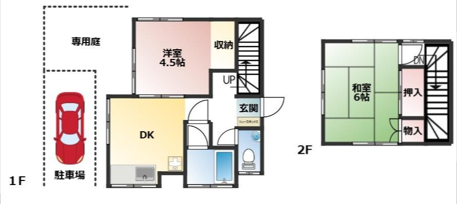 北方町４丁目貸家019の間取り