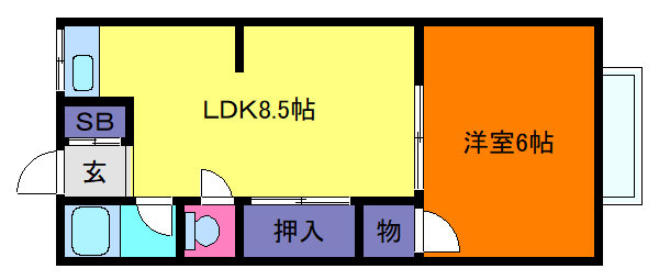魚崎荘の間取り