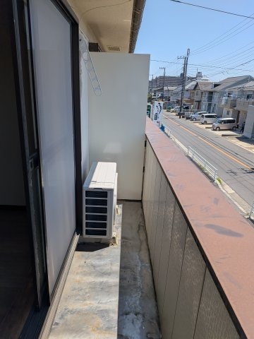山室ハイツのバルコニー