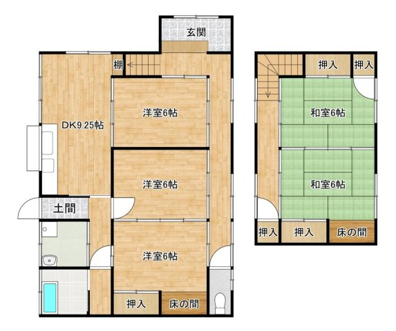 明治町2丁目　古家付き土地のその他|古家間取り図
