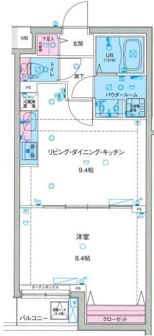 墨田区立花１丁目の賃貸マンションの間取り