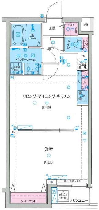 墨田区立花１丁目の賃貸マンションの間取り