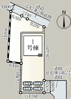 【区画図】 | 矢吹町小松新築一戸建て1棟
