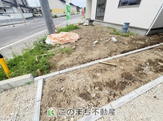 【庭】 | 常総市本石下第12　 | 工事中写真　お庭で家庭菜園やBBQを楽しめます☆