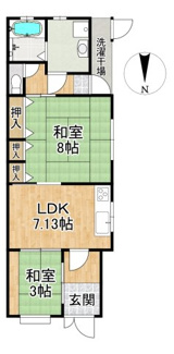 【間取り】 | 紫野石龍町貸家