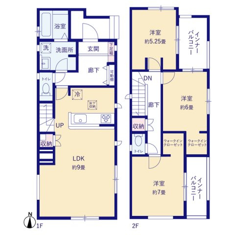 グラファーレ南城市玉城親慶原２棟の間取り|3LDK